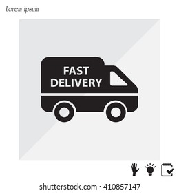 fast delivery icon . Vector illustration.