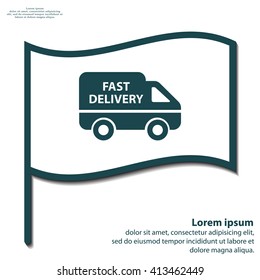 fast delivery icon . Vector illustration.