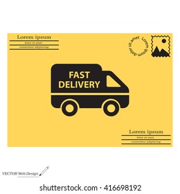 fast delivery icon . Vector illustration.
