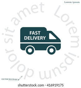 fast delivery icon . Vector illustration.