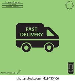 fast delivery icon . Vector illustration.
