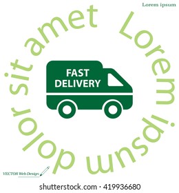 fast delivery icon . Vector illustration.