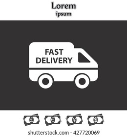 fast delivery icon . Vector illustration.
