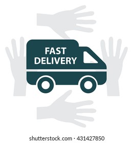 fast delivery icon . Vector illustration.