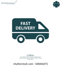 fast delivery icon . Vector illustration.