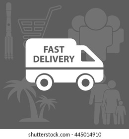 fast delivery icon . Vector illustration.