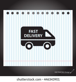 fast delivery icon . Vector illustration.