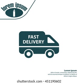fast delivery icon . Vector illustration.