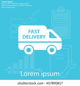 fast delivery icon . Vector illustration.