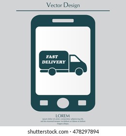 fast delivery icon . Vector illustration.