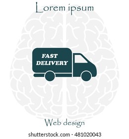 fast delivery icon . Vector illustration.