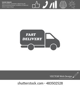 fast delivery icon . Vector illustration.