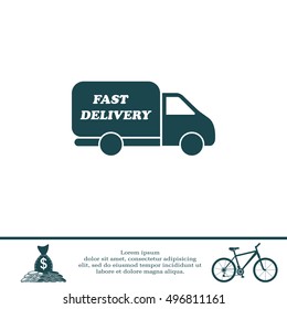 fast delivery icon . Vector illustration.