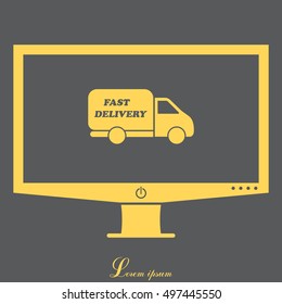 fast delivery icon . Vector illustration.
