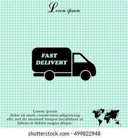 fast delivery icon . Vector illustration.