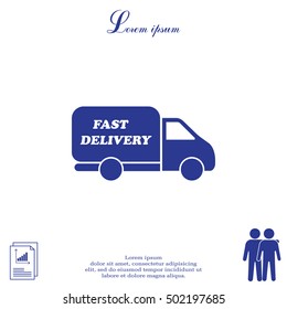 fast delivery icon . Vector illustration.