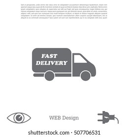 fast delivery icon . Vector illustration.