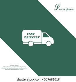 fast delivery icon . Vector illustration.