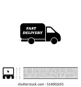 fast delivery icon . Vector illustration.