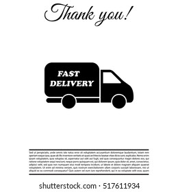 fast delivery icon . Vector illustration.