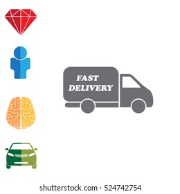 fast delivery icon . Vector illustration.