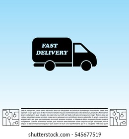 fast delivery icon . Vector illustration.