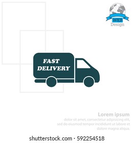 fast delivery icon . Vector illustration.