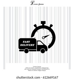 fast delivery icon. Vector illustration.