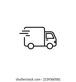 Schnelles Liefersymbol in Vektorgrafik. Logotyp