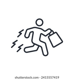 fast delivery icon. vector.Editable stroke.linear style sign for use web design,logo.Symbol illustration.