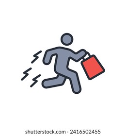 fast delivery icon. vector.Editable stroke.linear style sign for use web design,logo.Symbol illustration.