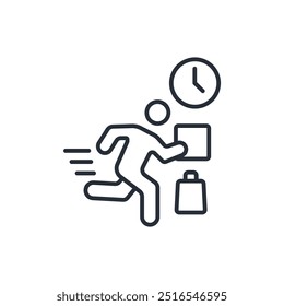fast delivery icon. vector.Editable stroke.linear style sign for use web design,logo.Symbol illustration.