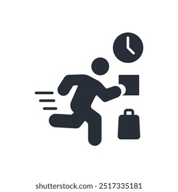 fast delivery icon. vector.Editable stroke.linear style sign for use web design,logo.Symbol illustration.