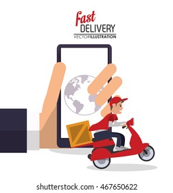 fast delivery icons vector illustration