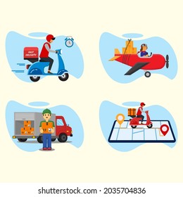 fast delivery illustration vector graphic