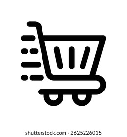 fast delivery line icon. Clean and minimalist vector icon for websites, mobile apps, presentations, and logos. Fully scalable and customizable for any project.