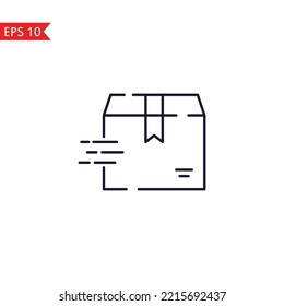 Fast delivery line icon isolated sign symbol Vector