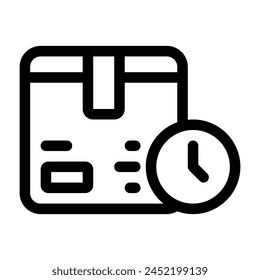 Fast Delivery Line Icon - Single Icon, Vector