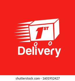 fast delivery logo design. courier logo design template