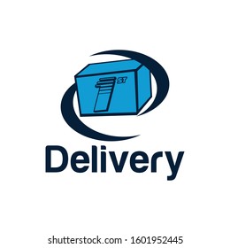 fast delivery logo design. courier logo design template