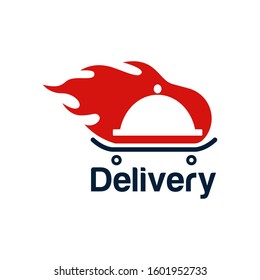 fast delivery logo design. courier logo design template