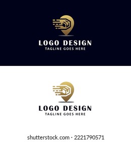 Diseño de logotipo de entrega rápida: diseño de logotipo de entrega de Courier