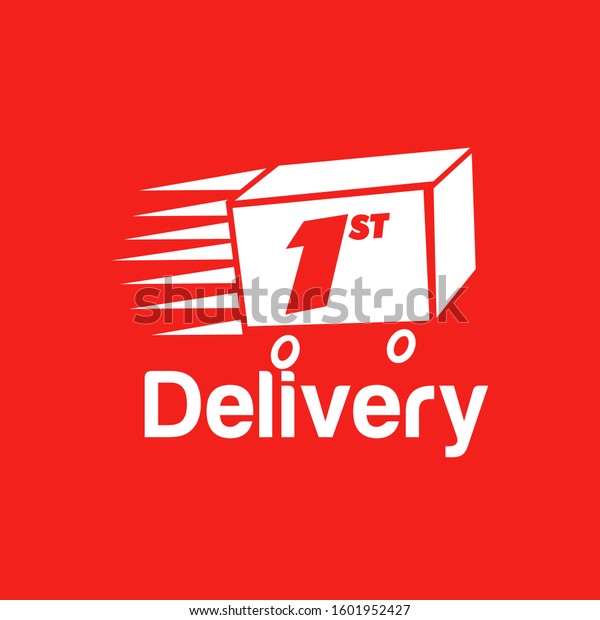 fast
delivery logo design. courier logo design
template