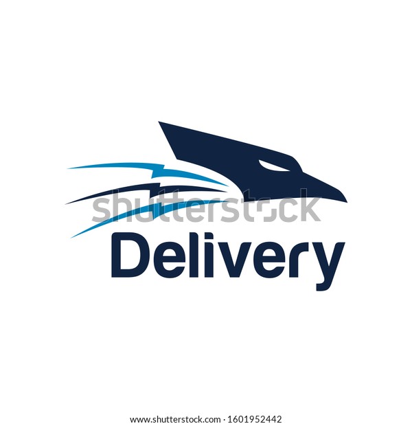 fast\
delivery logo design. courier logo design\
template