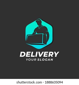 Fast delivery logo design template Vector illustration

