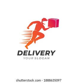 Fast delivery logo design template Vector illustration
