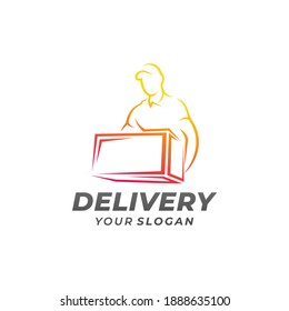 Fast delivery logo design template Vector illustration

