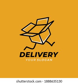 Fast delivery logo design template Vector illustration
