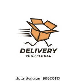Fast delivery logo design template Vector illustration
