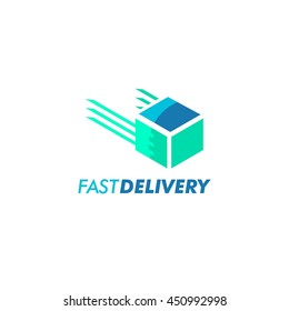 Fast Delivery Logo Design template. Vector illustration. Flat style